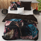 100% Cotton Sateen Duvet Cover Set Isabella | Black | Single - 140cm (W) x 220cm (L) - The Bedding & Blankets Store
