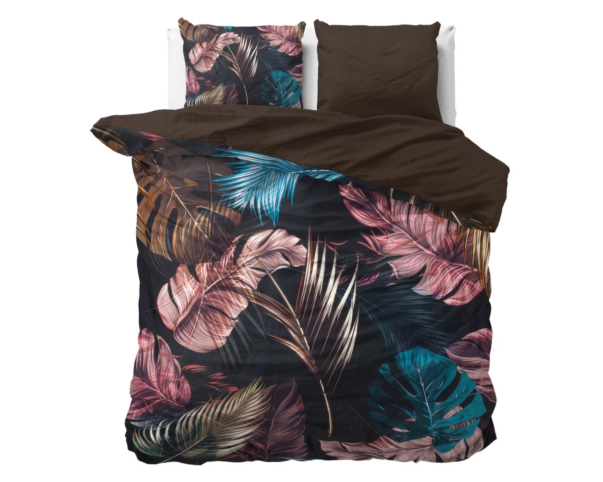 100% Cotton Sateen Duvet Cover Set Isabella | Black | Single - 140cm (W) x 220cm (L) - The Bedding & Blankets Store