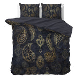 100% Cotton Sateen Duvet Cover Set Jaimy | Blue | Single - 140cm (W) x 220cm (L) - The Bedding & Blankets Store