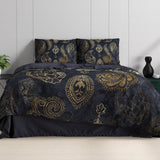 100% Cotton Sateen Duvet Cover Set Jaimy | Blue | Single - 140cm (W) x 220cm (L) - The Bedding & Blankets Store