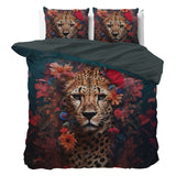 100% Cotton Sateen Duvet Cover Set Leopardo | Multicolour | Single - 140cm (W) x 220cm (L) - The Bedding & Blankets Store