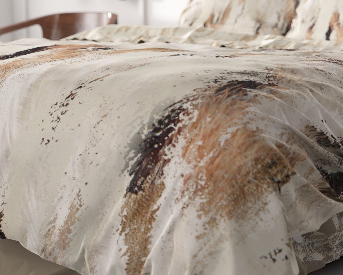 100% Cotton Sateen Duvet Cover Set Malvina | Blush Beige | Single - 140cm (W) x 220cm (L) - The Bedding & Blankets Store
