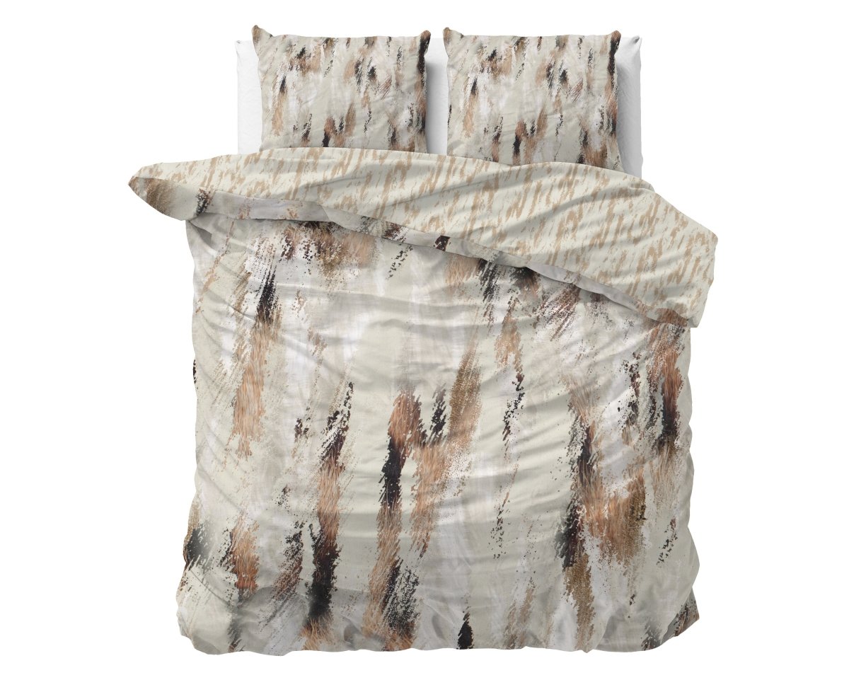 100% Cotton Sateen Duvet Cover Set Malvina | Blush Beige | Single - 140cm (W) x 220cm (L) - The Bedding & Blankets Store