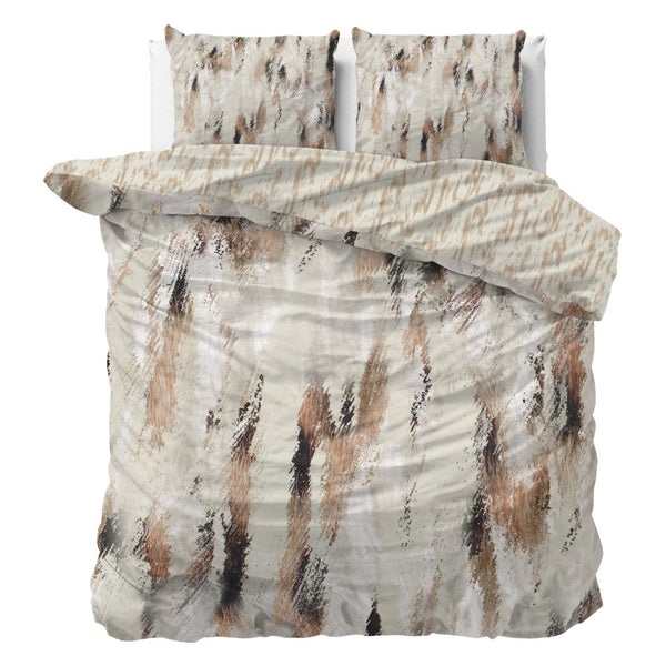 100% Cotton Sateen Duvet Cover Set Malvina | Blush Beige | Single - 140cm (W) x 220cm (L) - The Bedding & Blankets Store