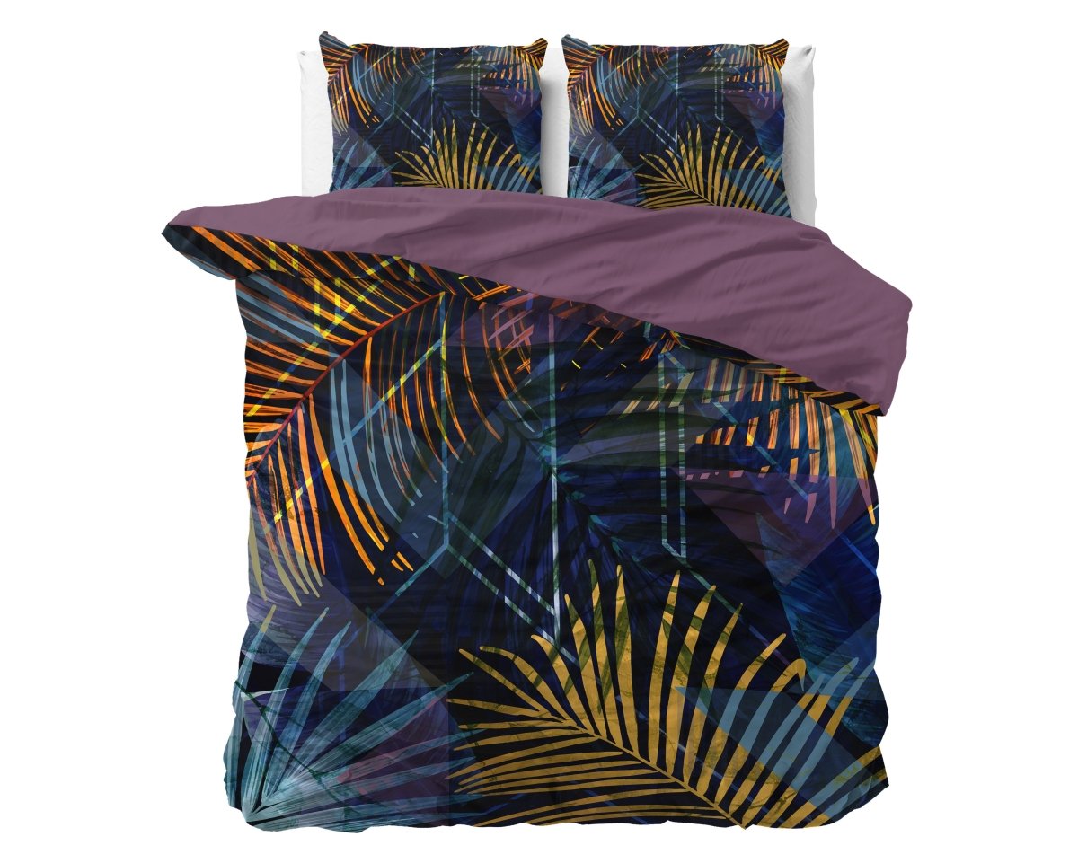 100% Cotton Sateen Duvet Cover Set Marina | Navy | Single - 140cm (W) x 220cm (L) - The Bedding & Blankets Store