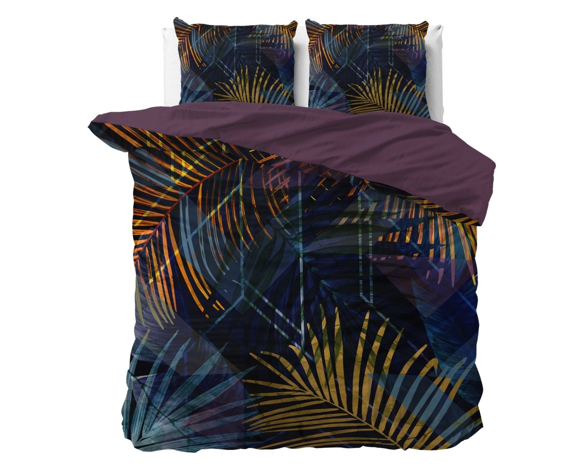 100% Cotton Sateen Duvet Cover Set Marina | Navy | Single - 140cm (W) x 220cm (L) - The Bedding & Blankets Store