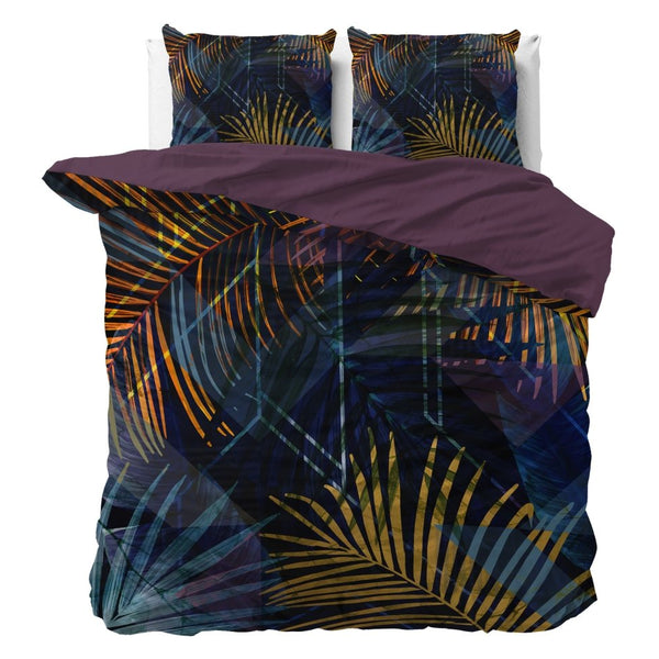 100% Cotton Sateen Duvet Cover Set Marina | Navy | Single - 140cm (W) x 220cm (L) - The Bedding & Blankets Store