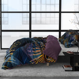 100% Cotton Sateen Duvet Cover Set Marina | Navy | Single - 140cm (W) x 220cm (L) - The Bedding & Blankets Store