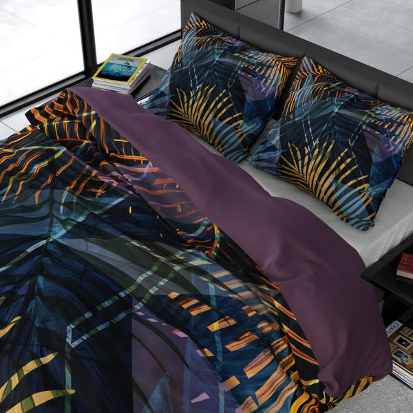 100% Cotton Sateen Duvet Cover Set Marina | Navy | Single - 140cm (W) x 220cm (L) - The Bedding & Blankets Store