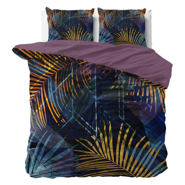 100% Cotton Sateen Duvet Cover Set Marina | Navy | Single - 140cm (W) x 220cm (L) - The Bedding & Blankets Store