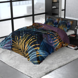 100% Cotton Sateen Duvet Cover Set Marina | Navy | Single - 140cm (W) x 220cm (L) - The Bedding & Blankets Store