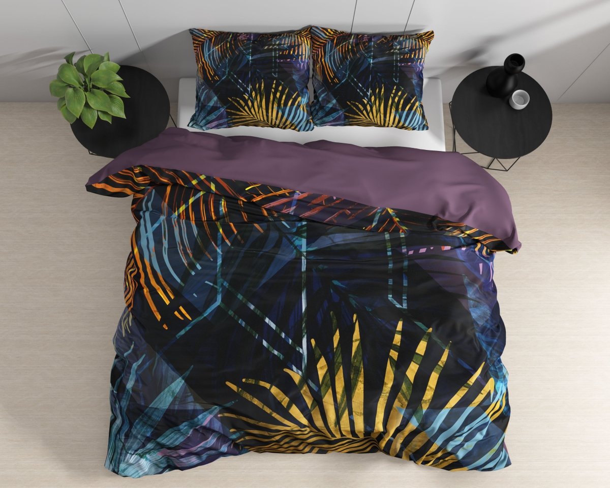 100% Cotton Sateen Duvet Cover Set Marina | Navy | Single - 140cm (W) x 220cm (L) - The Bedding & Blankets Store