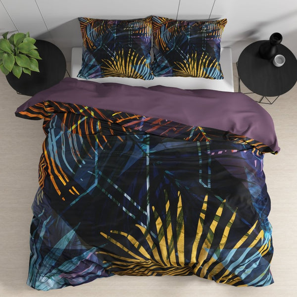 100% Cotton Sateen Duvet Cover Set Marina | Navy | Single - 140cm (W) x 220cm (L) - The Bedding & Blankets Store