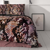 100% Cotton Sateen Duvet Cover Set Martina | Black | Single - 140cm (W) x 220cm (L) - The Bedding & Blankets Store