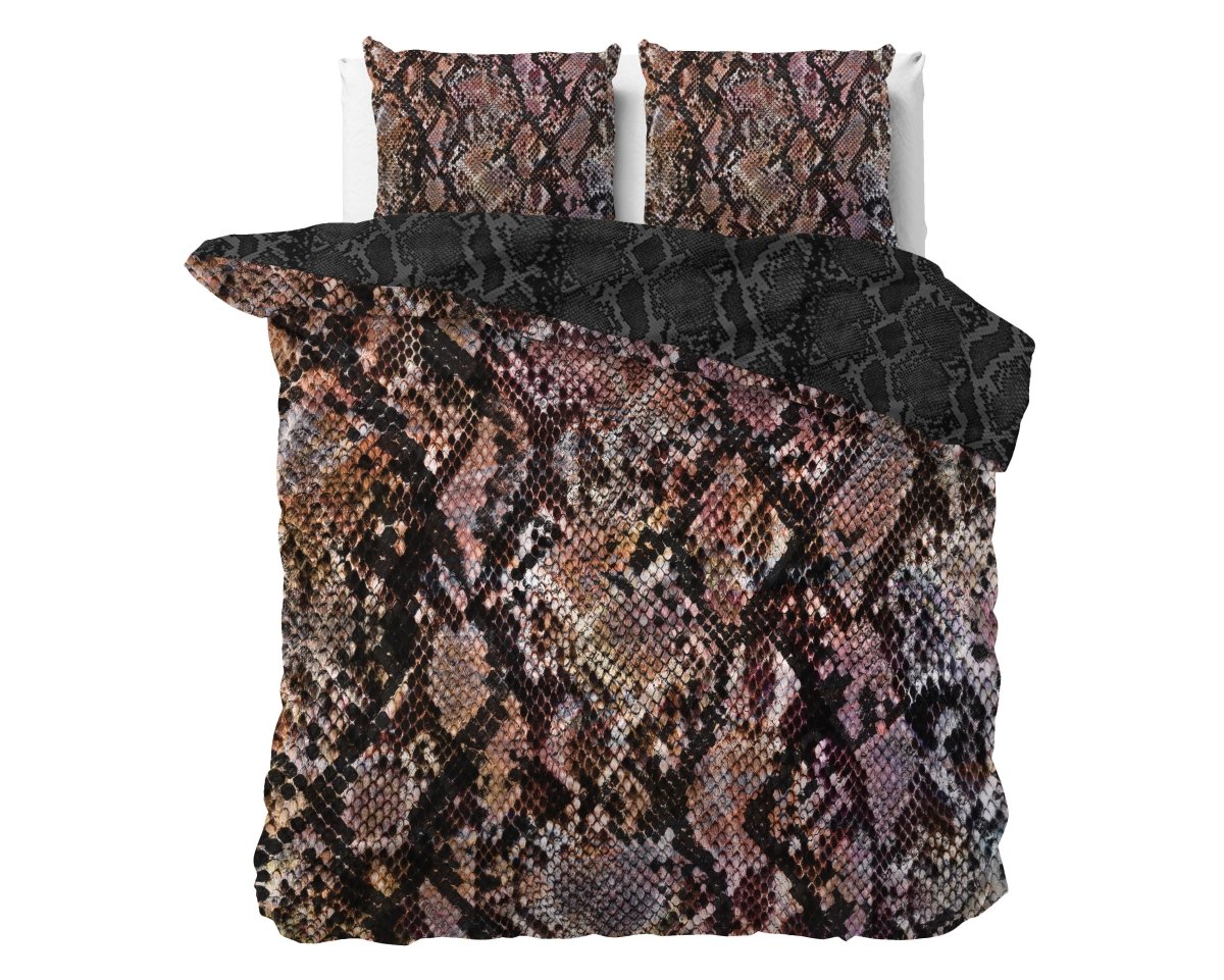 100% Cotton Sateen Duvet Cover Set Martina | Black | Single - 140cm (W) x 220cm (L) - The Bedding & Blankets Store