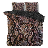100% Cotton Sateen Duvet Cover Set Martina | Black | Single - 140cm (W) x 220cm (L) - The Bedding & Blankets Store