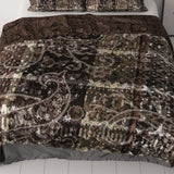 100% Cotton Sateen Duvet Cover Set Milena | Brown | Single - 140cm (W) x 220cm (L) - The Bedding & Blankets Store