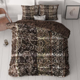 100% Cotton Sateen Duvet Cover Set Milena | Brown | Single - 140cm (W) x 220cm (L) - The Bedding & Blankets Store