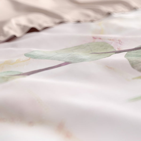100% Cotton Sateen Duvet Cover Set Minzy | Pink | Single - 140cm (W) x 220cm (L) - The Bedding & Blankets Store