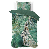 100% Cotton Sateen Duvet Cover Set Morena | Green | Single - 140cm (W) x 220cm (L) - The Bedding & Blankets Store