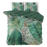 100% Cotton Sateen Duvet Cover Set Morena | Green | Single - 140cm (W) x 220cm (L) - The Bedding & Blankets Store