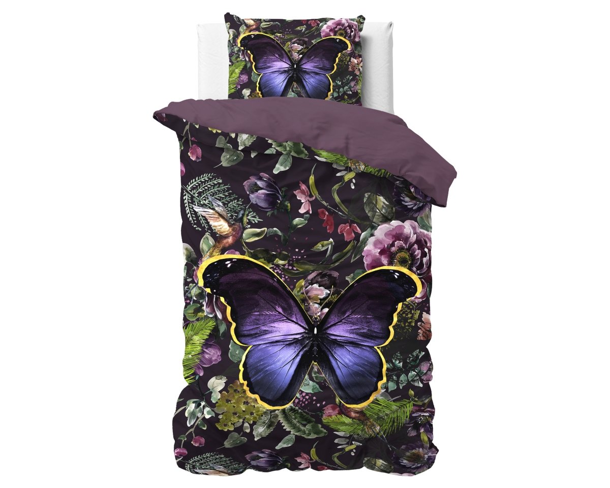 100% Cotton Sateen Duvet Cover Set Mosani | Teal | Single - 140cm (W) x 220cm (L) - The Bedding & Blankets Store