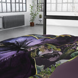 100% Cotton Sateen Duvet Cover Set Mosani | Teal | Single - 140cm (W) x 220cm (L) - The Bedding & Blankets Store