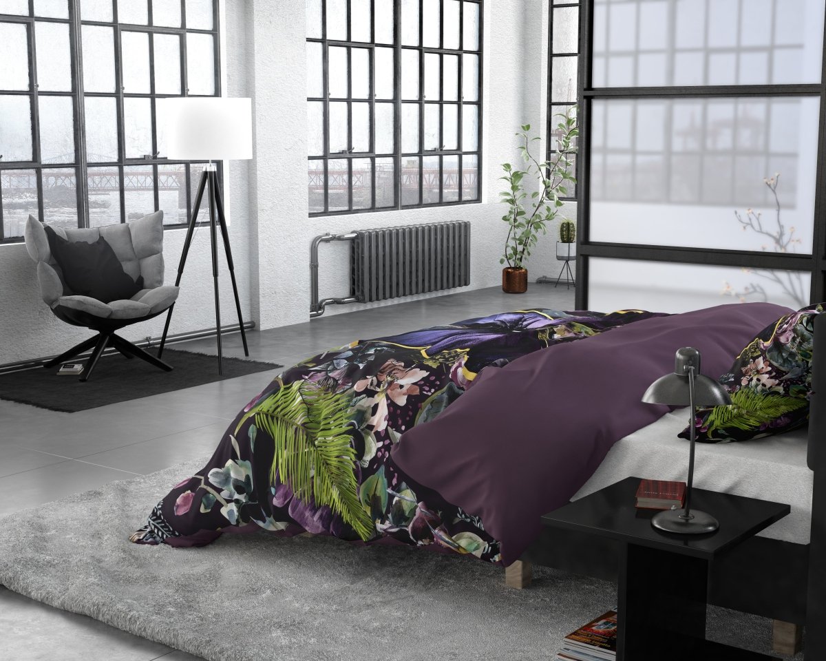 100% Cotton Sateen Duvet Cover Set Mosani | Teal | Single - 140cm (W) x 220cm (L) - The Bedding & Blankets Store