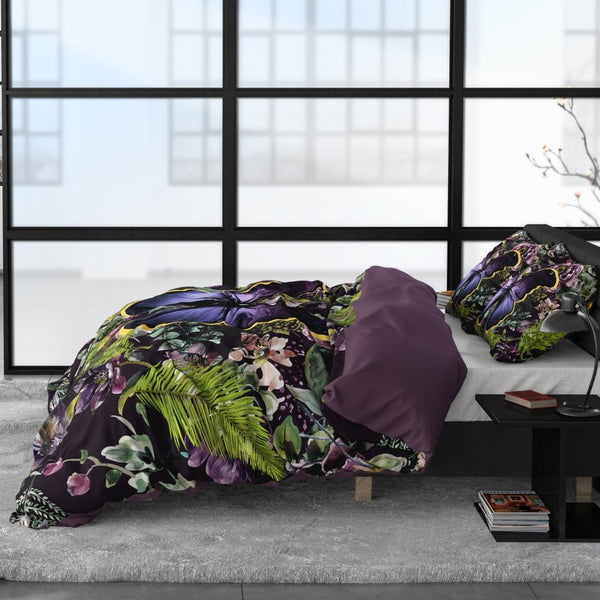 100% Cotton Sateen Duvet Cover Set Mosani | Teal | Single - 140cm (W) x 220cm (L) - The Bedding & Blankets Store