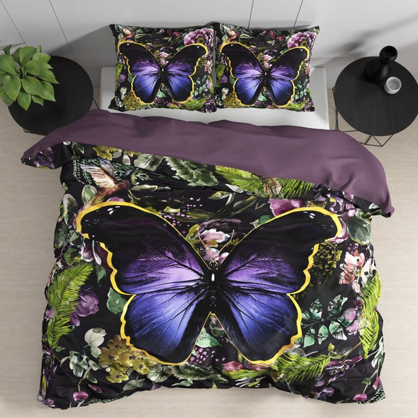 100% Cotton Sateen Duvet Cover Set Mosani | Teal | Single - 140cm (W) x 220cm (L) - The Bedding & Blankets Store