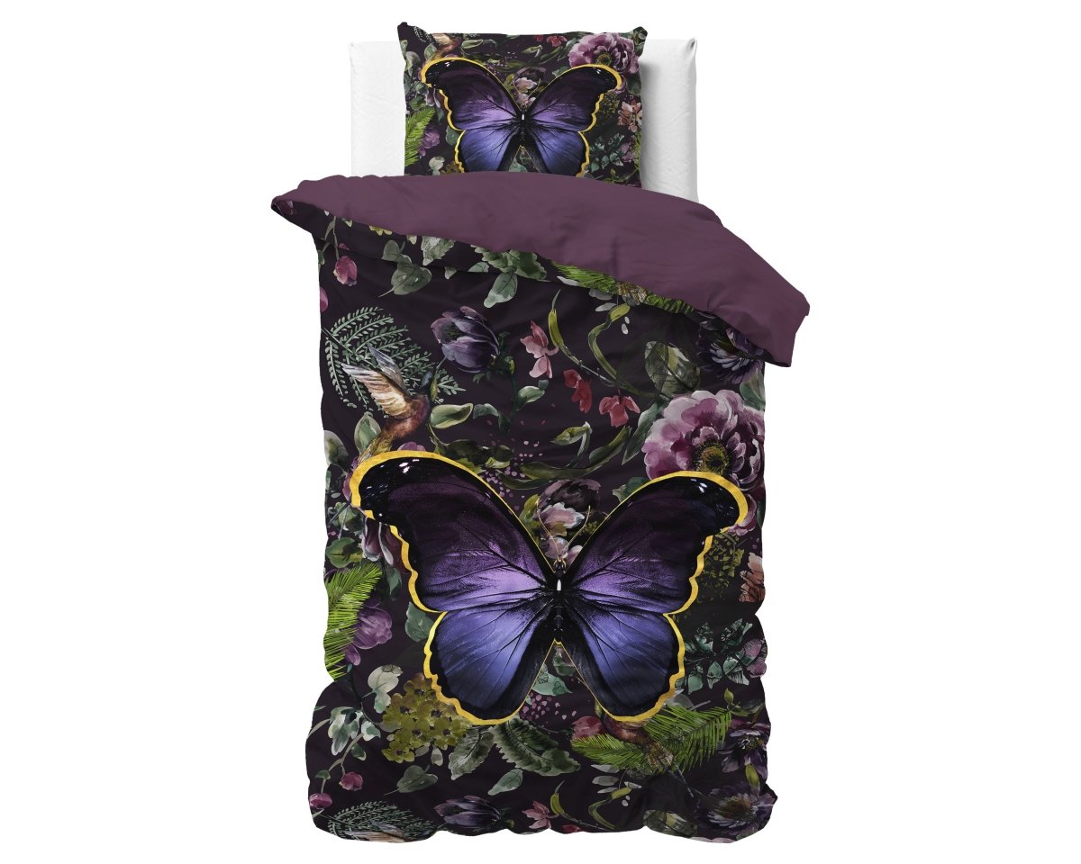 100% Cotton Sateen Duvet Cover Set Mosani | Teal | Single - 140cm (W) x 220cm (L) - The Bedding & Blankets Store