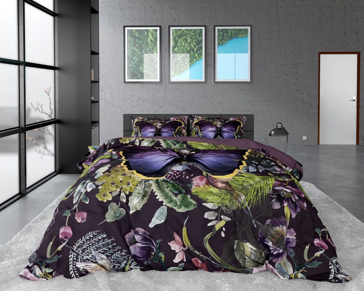 100% Cotton Sateen Duvet Cover Set Mosani | Teal | Single - 140cm (W) x 220cm (L) - The Bedding & Blankets Store