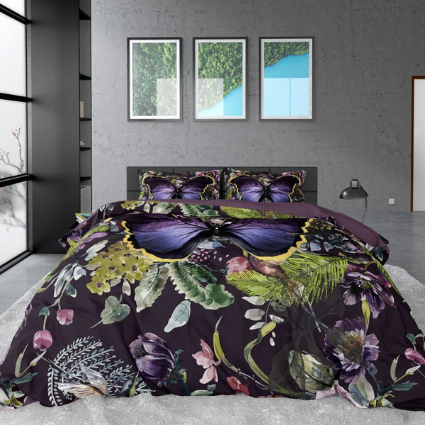 100% Cotton Sateen Duvet Cover Set Mosani | Teal | Single - 140cm (W) x 220cm (L) - The Bedding & Blankets Store