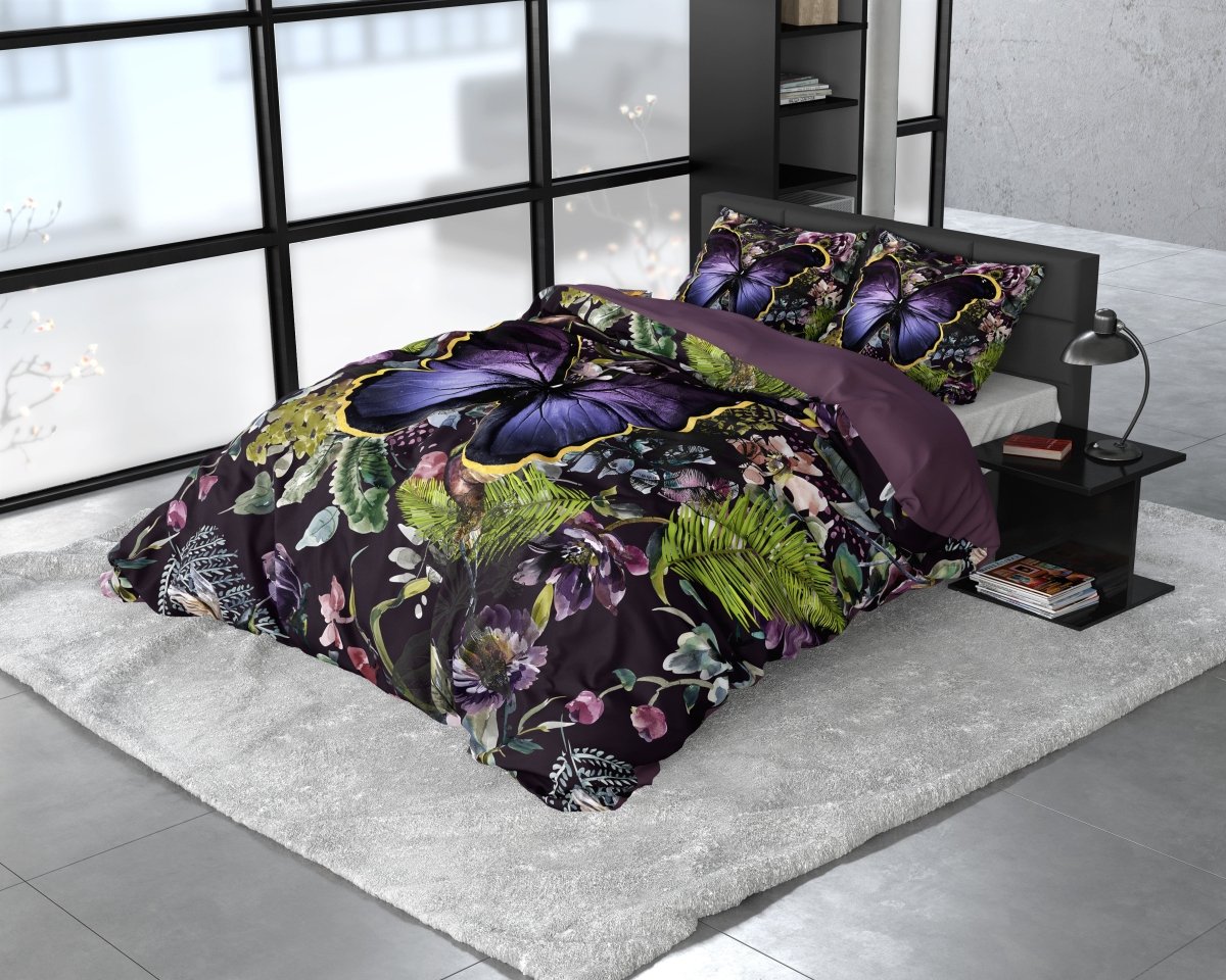 100% Cotton Sateen Duvet Cover Set Mosani | Teal | Single - 140cm (W) x 220cm (L) - The Bedding & Blankets Store