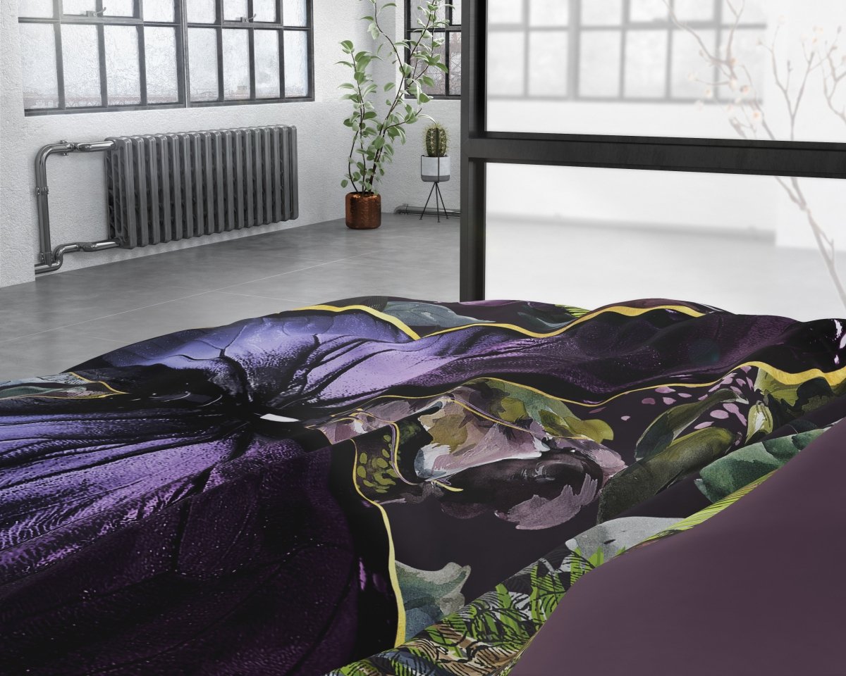 100% Cotton Sateen Duvet Cover Set Mosani | Teal | Single - 140cm (W) x 220cm (L) - The Bedding & Blankets Store