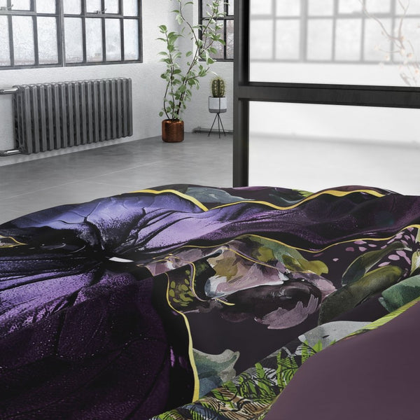 100% Cotton Sateen Duvet Cover Set Mosani | Teal | Single - 140cm (W) x 220cm (L) - The Bedding & Blankets Store