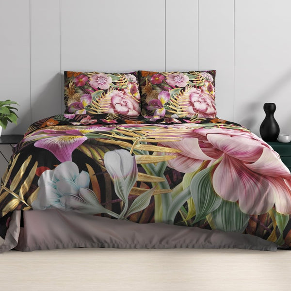 100% Cotton Sateen Duvet Cover Set Petal   | Pink | Single - 140cm (W) x 220cm (L) - The Bedding & Blankets Store