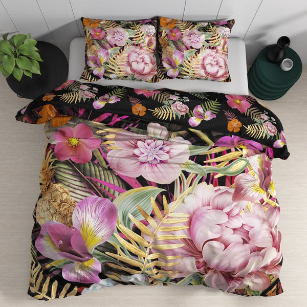 100% Cotton Sateen Duvet Cover Set Petal   | Pink | Single - 140cm (W) x 220cm (L) - The Bedding & Blankets Store