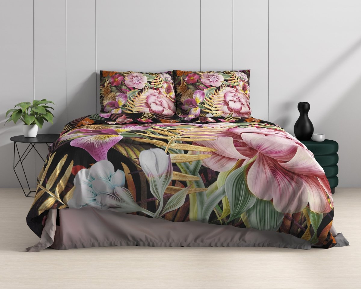 100% Cotton Sateen Duvet Cover Set Petal   | Pink | Single - 140cm (W) x 220cm (L) - The Bedding & Blankets Store