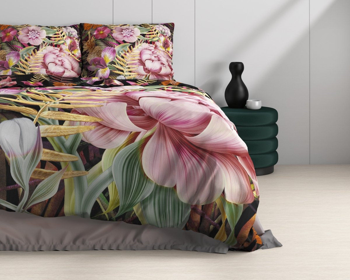 100% Cotton Sateen Duvet Cover Set Petal   | Pink | Single - 140cm (W) x 220cm (L) - The Bedding & Blankets Store