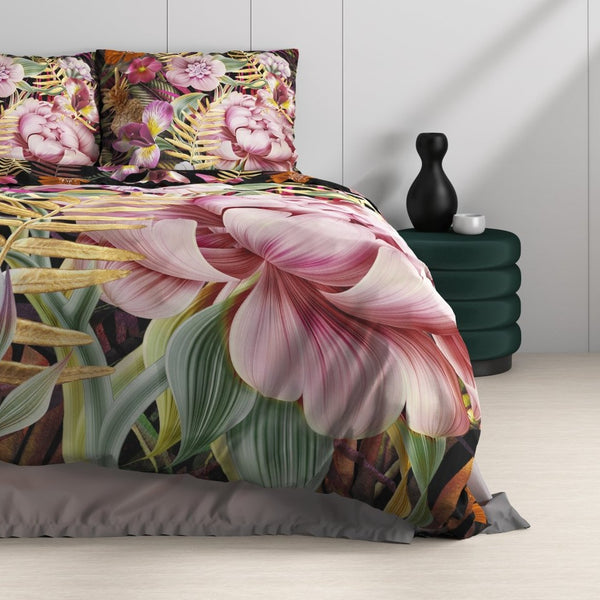 100% Cotton Sateen Duvet Cover Set Petal   | Pink | Single - 140cm (W) x 220cm (L) - The Bedding & Blankets Store