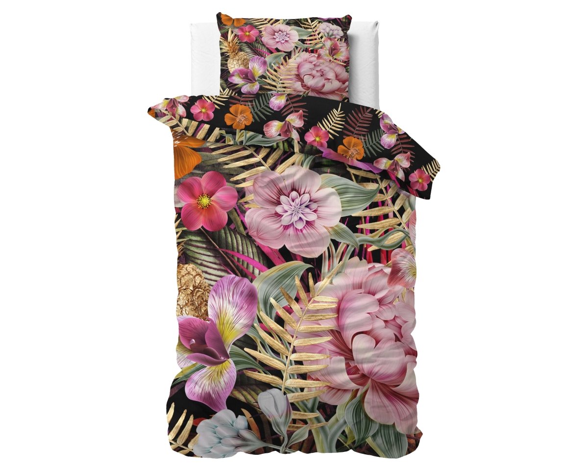 100% Cotton Sateen Duvet Cover Set Petal   | Pink | Single - 140cm (W) x 220cm (L) - The Bedding & Blankets Store