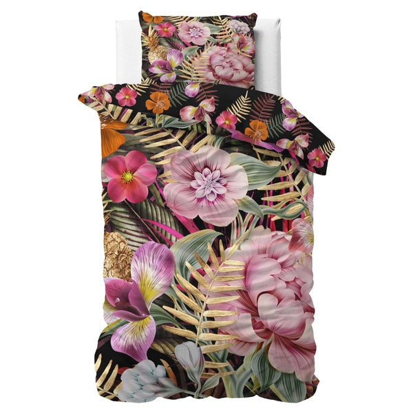 100% Cotton Sateen Duvet Cover Set Petal   | Pink | Single - 140cm (W) x 220cm (L) - The Bedding & Blankets Store