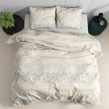 100% Cotton Sateen Duvet Cover Set Rosa | White | Single - 140cm (W) x 220cm (L) - The Bedding & Blankets Store