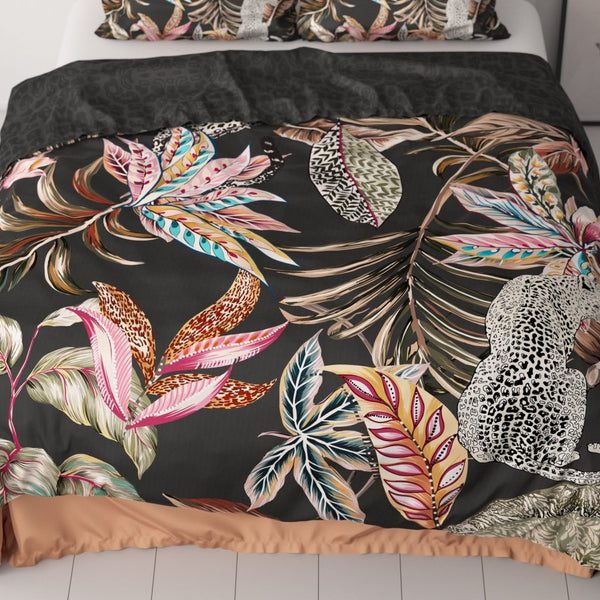 100% Cotton Sateen Duvet Cover Set Santino | Multicolour | Single - 140cm (W) x 220cm (L) - The Bedding & Blankets Store