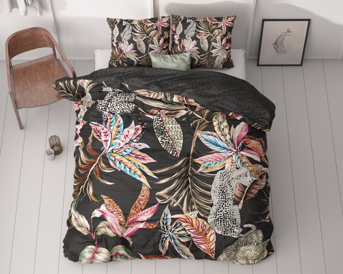 100% Cotton Sateen Duvet Cover Set Santino | Multicolour | Single - 140cm (W) x 220cm (L) - The Bedding & Blankets Store