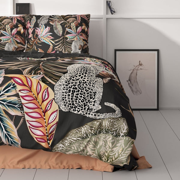 100% Cotton Sateen Duvet Cover Set Santino | Multicolour | Single - 140cm (W) x 220cm (L) - The Bedding & Blankets Store