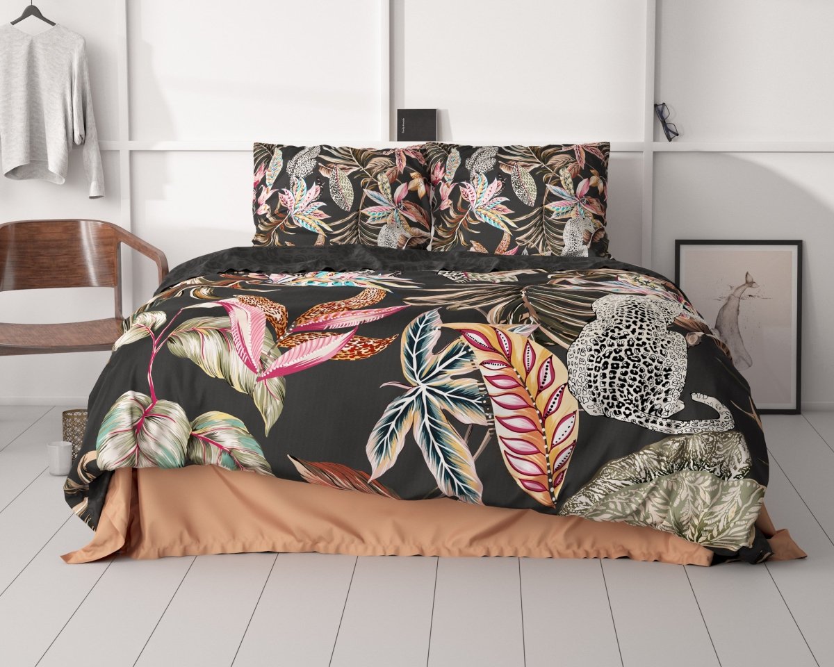 100% Cotton Sateen Duvet Cover Set Santino | Multicolour | Single - 140cm (W) x 220cm (L) - The Bedding & Blankets Store