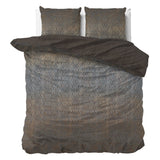 100% Cotton Sateen Duvet Cover Set Seba | Taupe | Double - 200cm (W) x 220cm (L) - The Bedding & Blankets Store