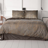 100% Cotton Sateen Duvet Cover Set Seba | Taupe | Single - 140cm (W) x 220cm (L) - The Bedding & Blankets Store